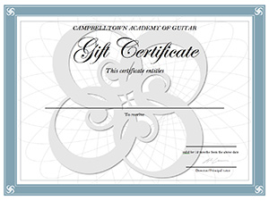 Our gift certificates are valid for 12 months