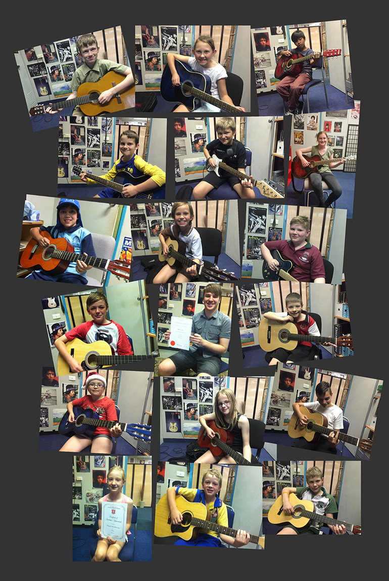 Students at the Campbelltown Academy of Guitar
